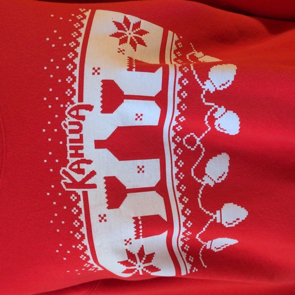 Kahlua Christmas Sweatshirt Red Large Gildan - Picture 3 of 4